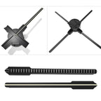 60cm 3D Holographic Fan with 1600x720 Resolution & 720 LEDs  WiFi/APP DIY Content Control, US Plug, EU Plug, UK Plug, AU Plug