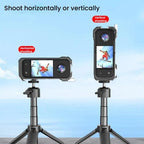 For Insta360 X3 HEPAIL AC62 Metal Rabbit Cage Magnetic Suction Horizontal Vertical Protective Frame, AC62