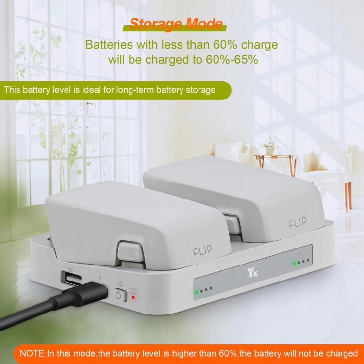 For DJI Flip YX Parallel Charger Hub Bidirectional Battery Management System, 2-way Parallel