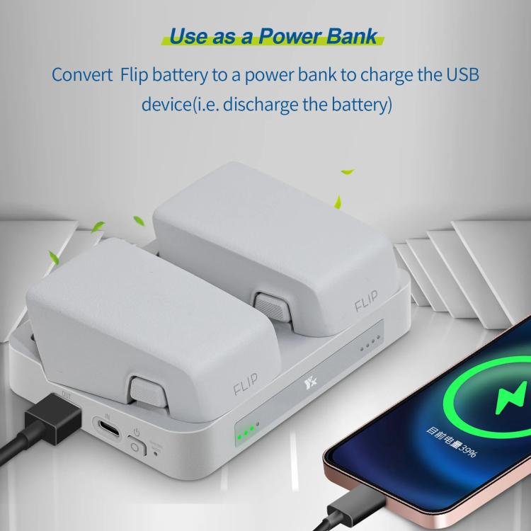 For DJI Flip YX Parallel Charger Hub Bidirectional Battery Management System, 2-way Parallel