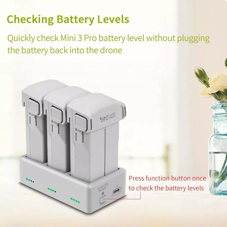 YX 3-Way Battery Charger For DJI Mini 4 Pro/Mini 3/Mini 3 Pro Charging Hub, Without Pulg, 35W US Plug, 35W EU Plug