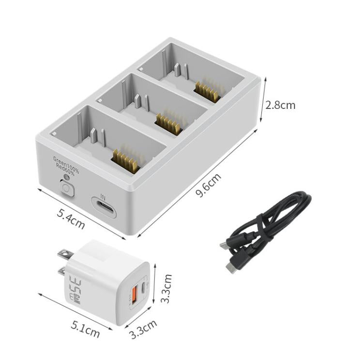 YX 3-Way Battery Charger For DJI Mini 4 Pro/Mini 3/Mini 3 Pro Charging Hub, Without Pulg, 35W US Plug, 35W EU Plug