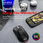 Tri-Mode Wireless Gaming Mouse 24000 DPI, 6 RGB Lighting Modes, Rechargeable, Macro Programmable, Black, White, Pink, Wireless Charging Black, Wireless Charging White, Wireless Charging Pink