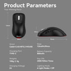 Tri-Mode Wireless Gaming Mouse 24000 DPI, 6 RGB Lighting Modes, Rechargeable, Macro Programmable, Black, White, Pink, Wireless Charging Black, Wireless Charging White, Wireless Charging Pink