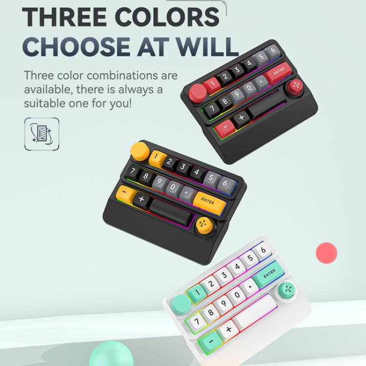 15-Key Wireless Tri-Mode Mechanical Gaming Keyboard Hot-Swappable, RGB Backlit, Macro Programmable, W909 Black Red, W909 White, W909 Black Yellow