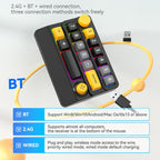 15-Key Wireless Tri-Mode Mechanical Gaming Keyboard Hot-Swappable, RGB Backlit, Macro Programmable, W909 Black Red, W909 White, W909 Black Yellow