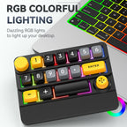 15-Key Wireless Tri-Mode Mechanical Gaming Keyboard Hot-Swappable, RGB Backlit, Macro Programmable, W909 Black Red, W909 White, W909 Black Yellow