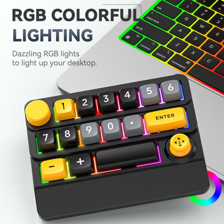 15-Key Wireless Tri-Mode Mechanical Gaming Keyboard Hot-Swappable, RGB Backlit, Macro Programmable, W909 Black Red, W909 White, W909 Black Yellow