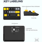 15-Key Wireless Tri-Mode Mechanical Gaming Keyboard Hot-Swappable, RGB Backlit, Macro Programmable, W909 Black Red, W909 White, W909 Black Yellow