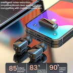 Dual Microphone Mini Wireless Finger Clip Microphone Mobile Phone Live Noise Reduction Bluetooth Microphone, Type-C, 8 Pin