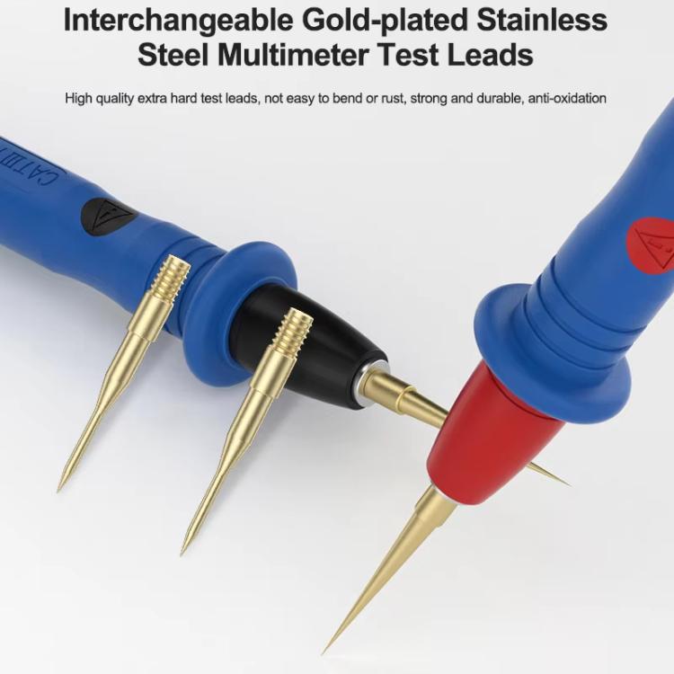 Replaceable Stainless Steel Probe Tips Soft Silicone Multimeter Probe Tips, SS-024B
