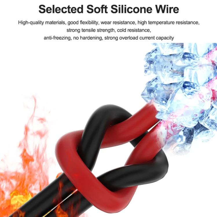 Replaceable Stainless Steel Probe Tips Soft Silicone Multimeter Probe Tips, SS-024B