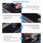 Curved Screen 360-Degree Rotation Mobile Phone Screen Separator Screen Removal Heating Table, EU Plug, S-918F