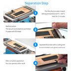 Curved Screen 360-Degree Rotation Mobile Phone Screen Separator Screen Removal Heating Table, EU Plug, S-918F