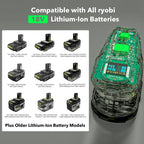 For RYOBI 18V Lithium Battery 100W Fast Charger & 145W Discharge Power Station, PSC, PSC-OB, PSC Pro, PSC Pro -OB, PSC Pro Max, PSCPM-OB