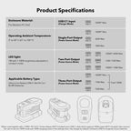 For RYOBI 18V Lithium Battery 100W Fast Charger & 145W Discharge Power Station, PSC, PSC-OB, PSC Pro, PSC Pro -OB, PSC Pro Max, PSCPM-OB
