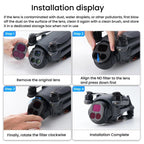 For DJI Mavic 4 Pro RCSTQ Lens Filter, ND8, ND16, ND32, CPL, ND8/PL, ND16/PL, ND32/PL, CPL+ND16+ND32, CPL+ND16/PL+ND32/PL, ND8+ND16+ND32, ND8/PL+ND16/PL+ND32/PL, CPL+ND8+ND16+ND32, CPL+ND8/PL+ND16/PL+ND32/PL
