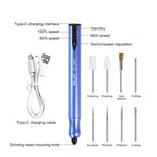 Smart Rechargeable Grinding Pen Portable Grinding Head Rust Removal Polishing Motherboard Repair Electric Grinder, RL-068C
