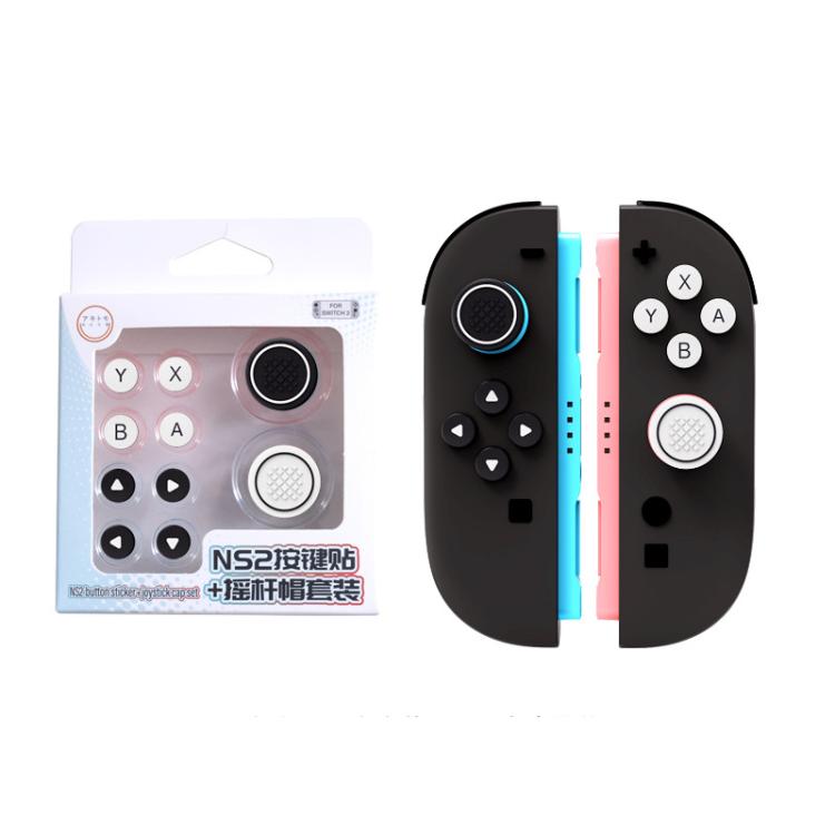 For Nintendo Switch 2 Joy-Con Controllers Silicone Button Skins & Joystick Caps Set
