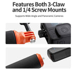 aMagisn Universal Floating Hand Grip for Action Cameras with Triple Claw & 1/4-inch Screw Mount