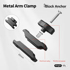 aMagisn Metal Arm Clamp Magnetic Base with 1/4-inch Ball Head For Insta360, DJI, GoPro Cameras, Magnetic Base