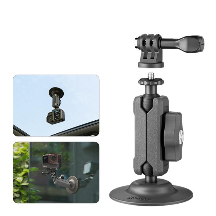 aMagisn Metal Arm Clamp Mount Adhesive Base with 1/4-inch Joint Ball For Insta360, DJI, GoPro Cameras, Adhesive Base