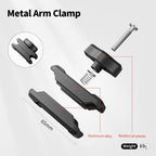 aMagisn Metal Arm Clamp Mount Adhesive Base with 1/4-inch Joint Ball For Insta360, DJI, GoPro Cameras, Adhesive Base
