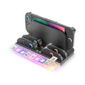 For Nintendo Switch 2  Console and Joy-Con Controllers Charging Dock with RGB Lighting, 9 Game Card Slots, HBS-2804