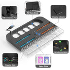 For Nintendo Switch 2  Console and Joy-Con Controllers Charging Dock with RGB Lighting, 9 Game Card Slots, HBS-2804
