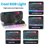 For Nintendo Switch 2  Console and Joy-Con Controllers Charging Dock with RGB Lighting, 9 Game Card Slots, HBS-2804