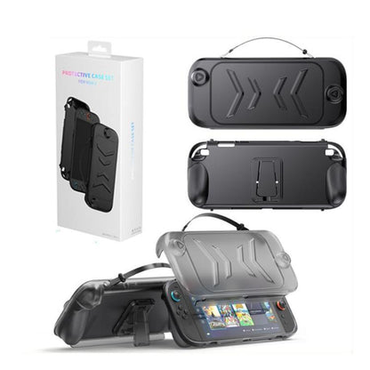 For Nintendo Switch 2 Full-Body Protective Case TPU Base + ABS Cover with Built-in Stand & Carrying Handle