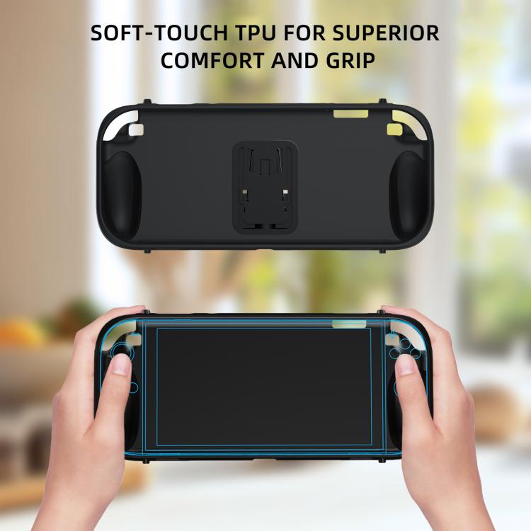 For Nintendo Switch 2 Full-Body Protective Case TPU Base + ABS Cover with Built-in Stand & Carrying Handle