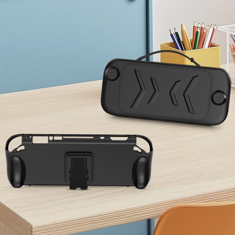For Nintendo Switch 2 Full-Body Protective Case TPU Base + ABS Cover with Built-in Stand & Carrying Handle