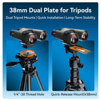 APEXEL BinoClamp Pro Quick-Release Binocular Mount Kit 360-degree Swivel Aluminum Binocular Holder, APL-F007