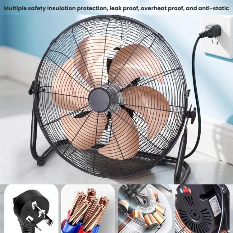 Powerful High Power Floor Fan Industrial Electric Fan, CN Plug, 12 inch 4 Gears 5 Blades, 14 inch 4 Gears 5 Blades, 16 inch 8 Gears 6 Blades, 18 inch 8 Gears 6 Blades, 20 inch 8 Gears 6 Blades