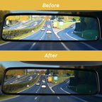 Car Interior Rearview Mirror Anti-Glare Film Large Size Anti-Reflective Film, Inverted Triangle 50x200mm, Oval 50x200mm, Inverted Triangle 55x250mm, Inverted Triangle 65x250mm