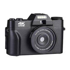 R10 4K HD 75MP Retro Mirrorless Camera 16x Zoom WiFi Digital Camera With 3-Inch Flip Screen, R10 64G Card & Lens Version