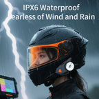 M9 Motorcycle Helmet Bluetooth Headset IPX6 Waterproof,  Auto Answer, HD Sound for Riders/Delivery/Group Intercom, M9