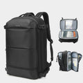 Tigernu Expandable Business Backpack 17-Inch Laptop Bag Wet/Dry Separation Pockets, Black, Blue, Vacuum BK With Pump