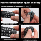 105cm Bicycle Chain Lock 5 Digit Combination Lock, 5 Digit