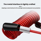 Bicycle Disc Brake Lock Portable Motorcycle Reminder Rope Lock Accessories, Red, Black, Blue