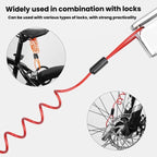 Bicycle Disc Brake Lock Portable Motorcycle Reminder Rope Lock Accessories, Red, Black, Blue