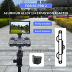 For DJI RC Pro 2 Aluminum Alloy 1/4-inch Tripod Adapter Mounting Bracket, With  1/4-inch Tripod Adapter