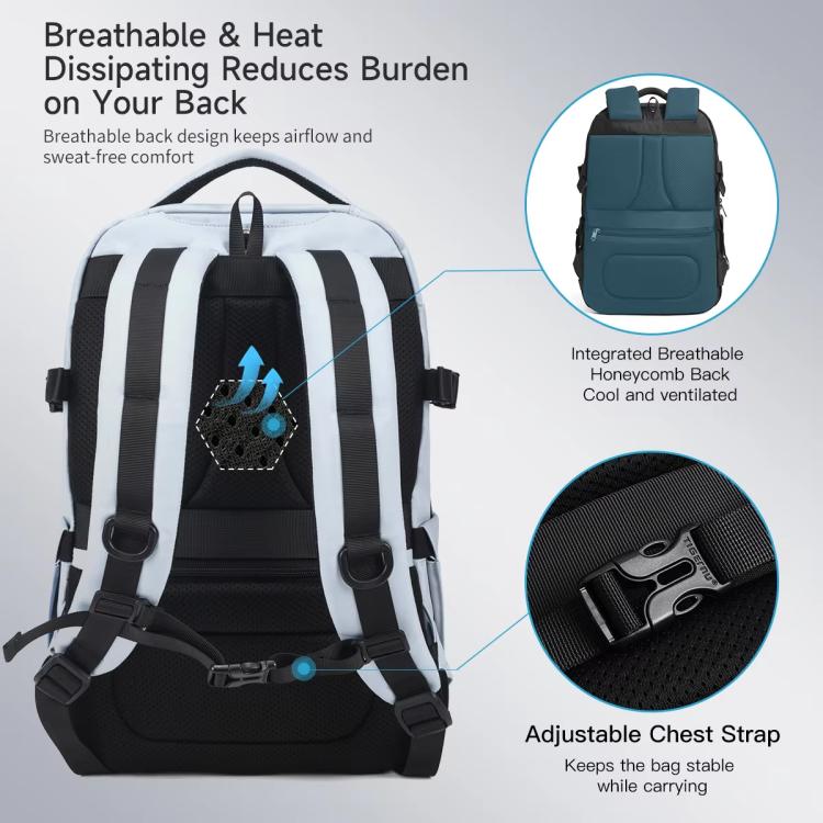 Large Capacity Sports & Travel Backpack 15.6 Inch Lightweight Business Laptop Bag