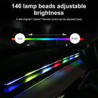 3 Control App Remote Control Colorful Car Interior Ambient Lighting Modified LED Acrylic USB Car Ambient Lighting, 110cm+75cm x 4+35cm+Footlight x 4 10 In 1, 110cm+75cm x 4+35cm 6 In 1, 110cm, 110cm x 2 2 In 1, 110cm x 3 3 In 1, 110cm x 4 4 In 1       ...