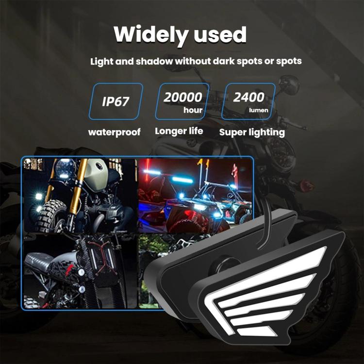 1pairs Motorcycle High-Brightness Winged Eagle Eye Lights Modified Headlights