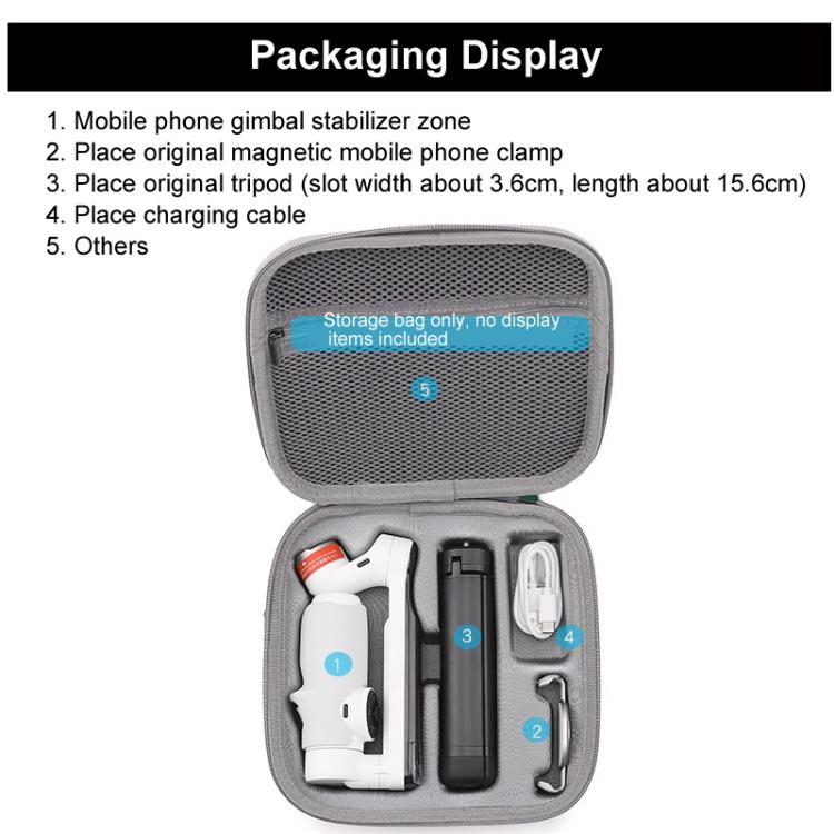 For Insta360 Flow Smartphone Gimbal Stabilizer BKANO Shoulder Bag Waterproof Portable Storage Case