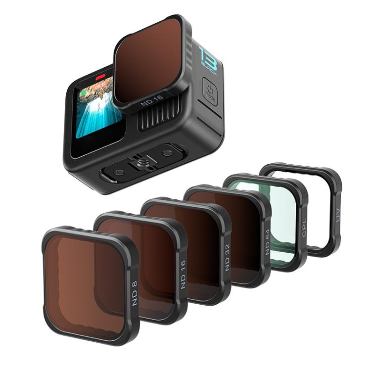 aMagisn AP26 Filter For GoPro HERO13 Black / 12 Black / 11 Black / 10 Black / 9 Black / 11Mini Black, UV, CPL, ND8/ND16/ND32/ND64, CPL/ND8/ND16/ND32
