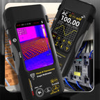 BSIDE SH9 Infrared Thermal Imaging Multimeter Touchscreen High-Definition Thermal Imaging Thermometer Electrical Floor Heating Inspection, Standard, Standard+Flexible Coil, Standard+Macro Lens, Standard+Macro Lens+Flexible Coil
