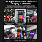 BSIDE SH9 Infrared Thermal Imaging Multimeter Touchscreen High-Definition Thermal Imaging Thermometer Electrical Floor Heating Inspection, Standard, Standard+Flexible Coil, Standard+Macro Lens, Standard+Macro Lens+Flexible Coil